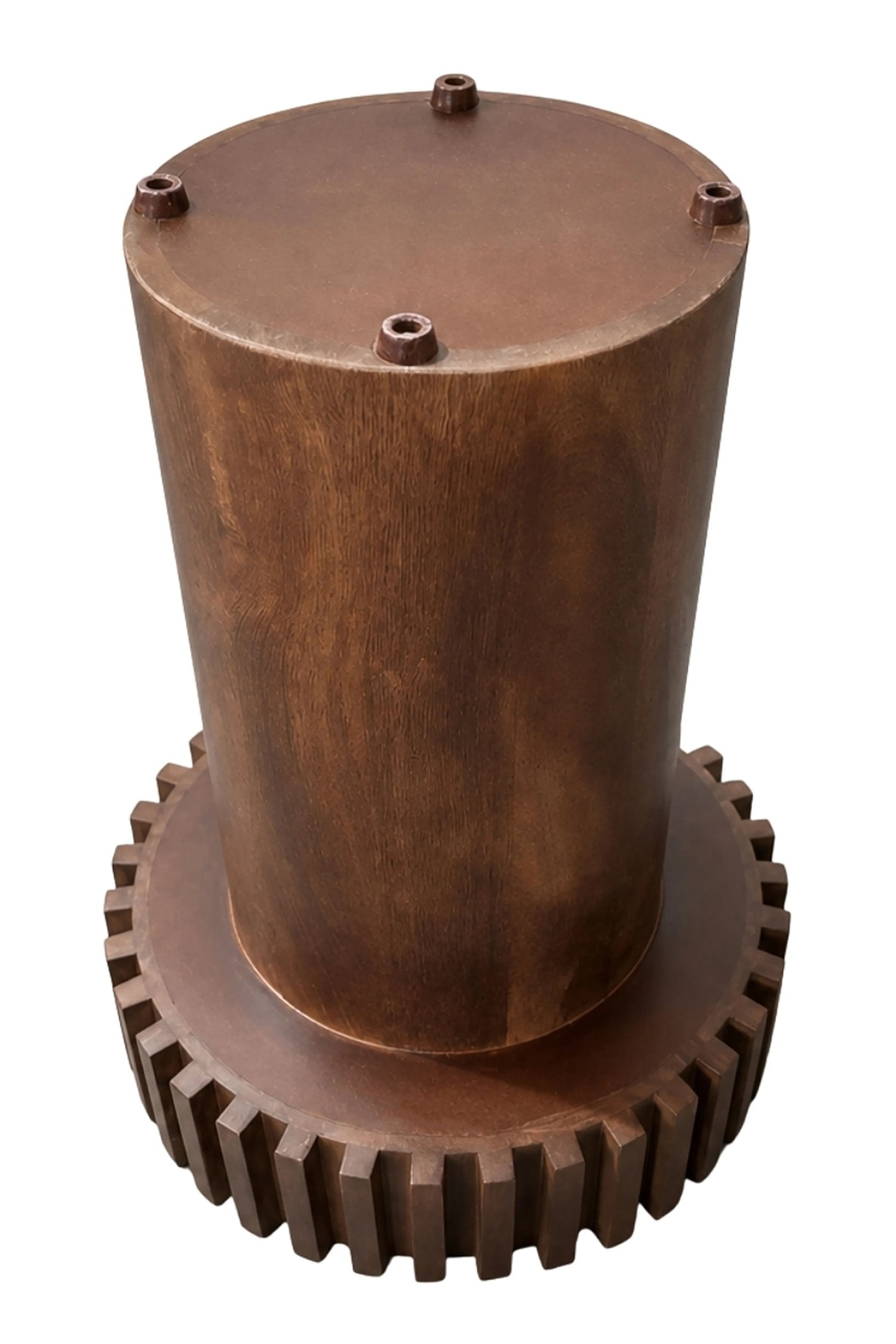 Colonnade Round Travertine & Mango Wood Side Table