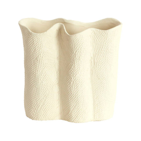 Flovilla Cream Sculptural Ceramic Vase 18.5cm