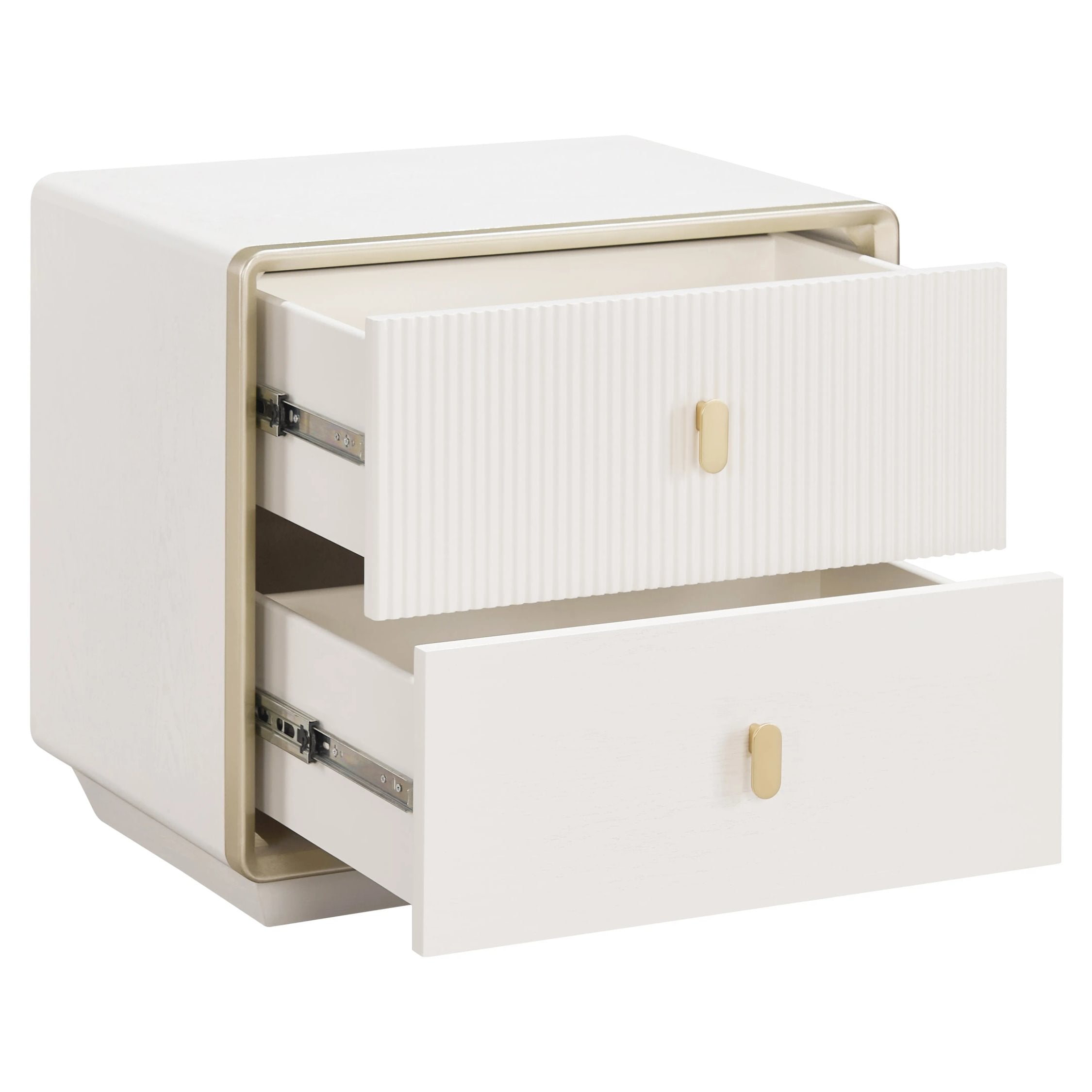 Eaton Ivory 2 Drawer Bedside Table