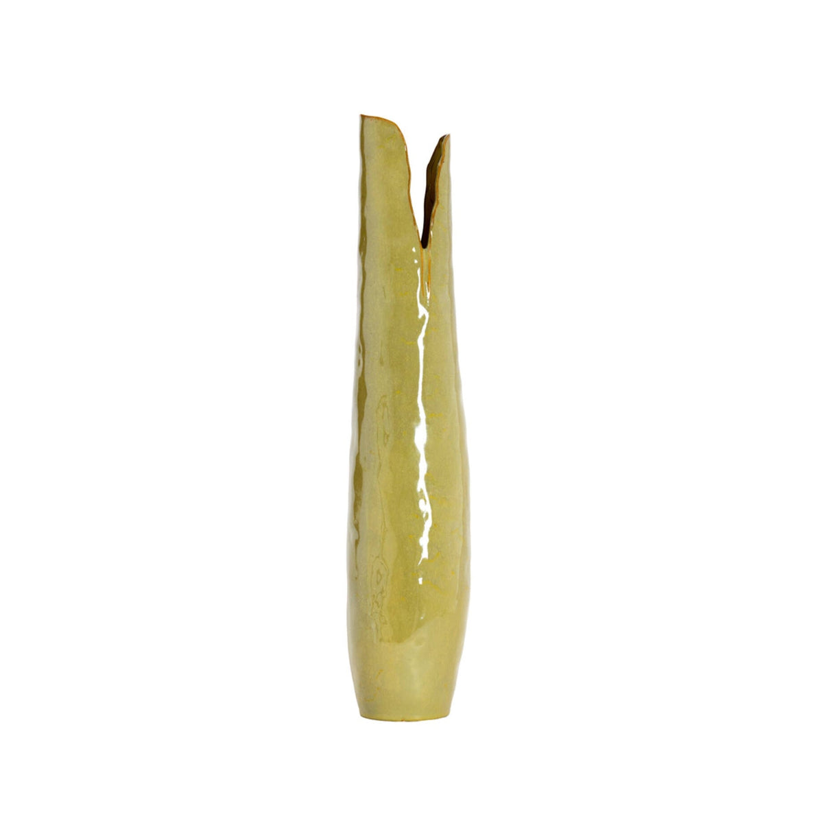 Mesa Olive Green/Brown Ceramic Vase 92cm