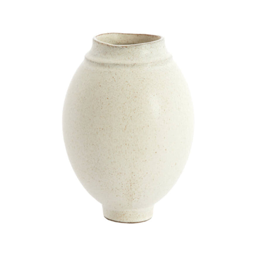 Lorea Matt Cream Ceramic Vase 23.5cm