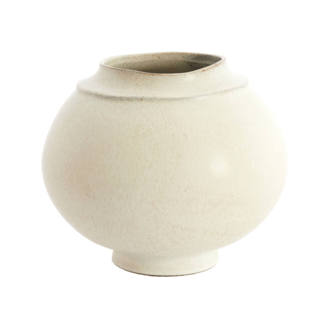 Lorea Matt Cream Ceramic Vase 25.5cm