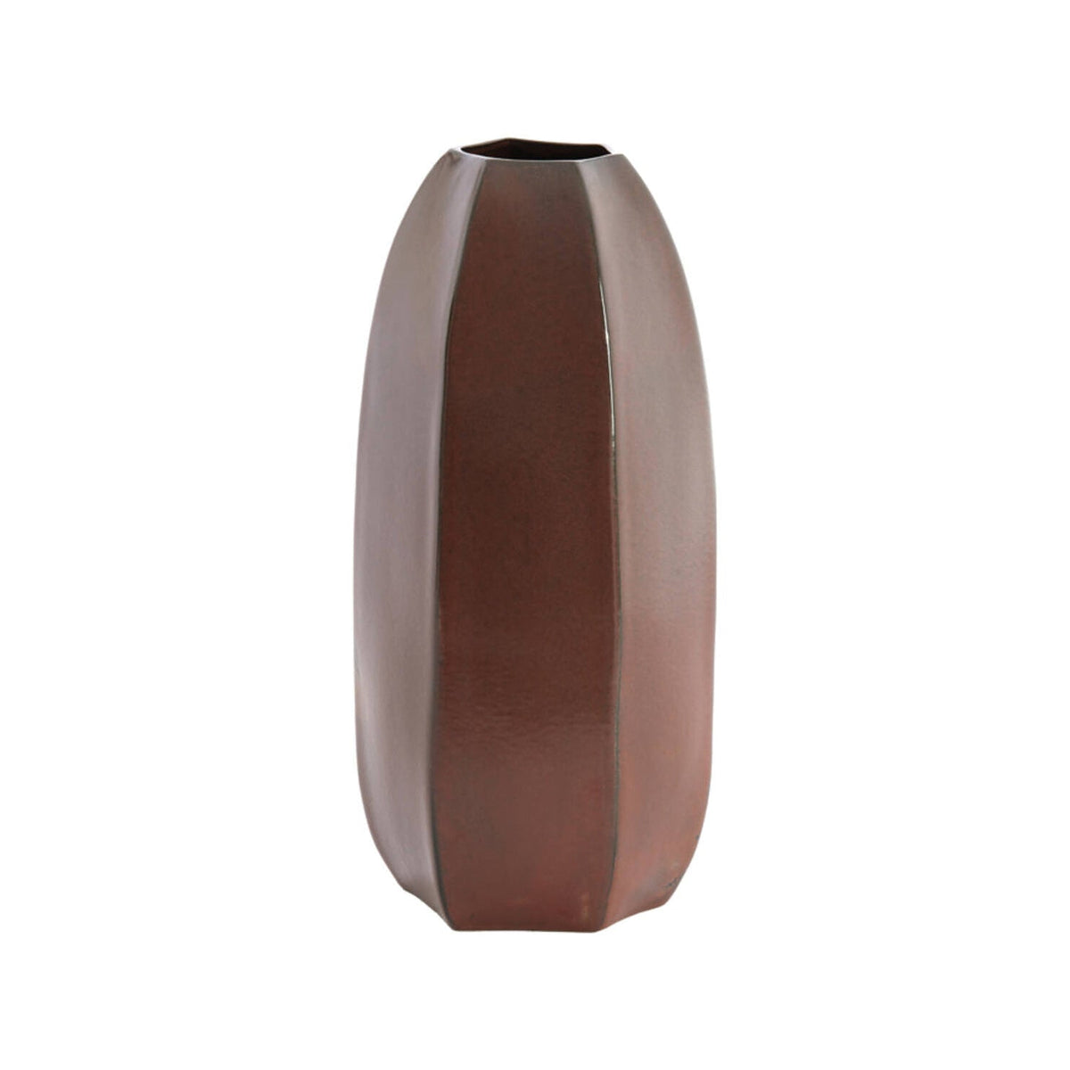 Serra Matt Dark Red/Brown Ceramic Vase 45.5cm