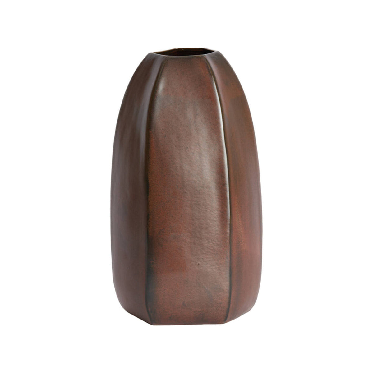 Serra Matt Dark Red/Brown Ceramic Vase 37cm