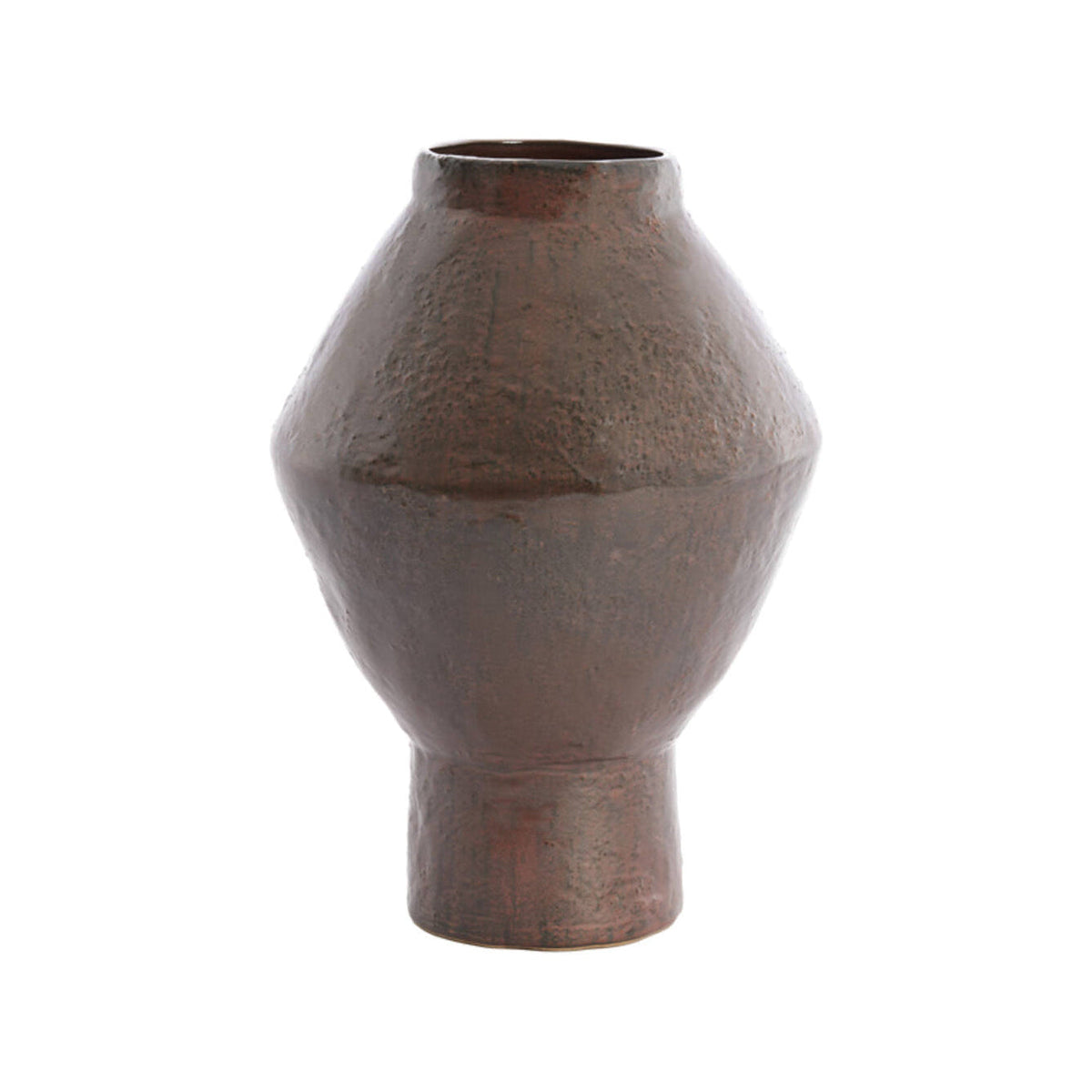 Vasora Matt Dark Red/Brown Ceramic Vase 41cm
