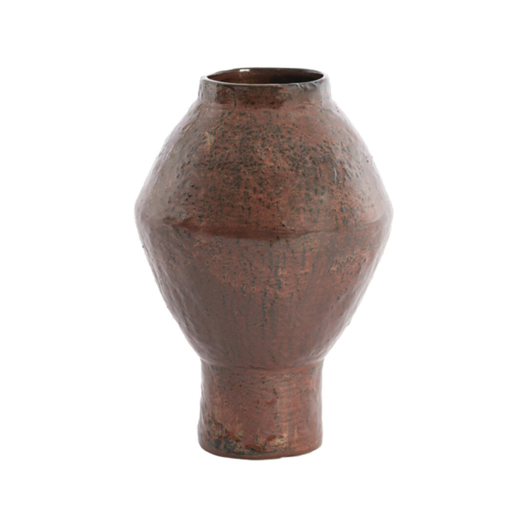 Vasora Matt Dark Red/Brown Ceramic Vase 33cm