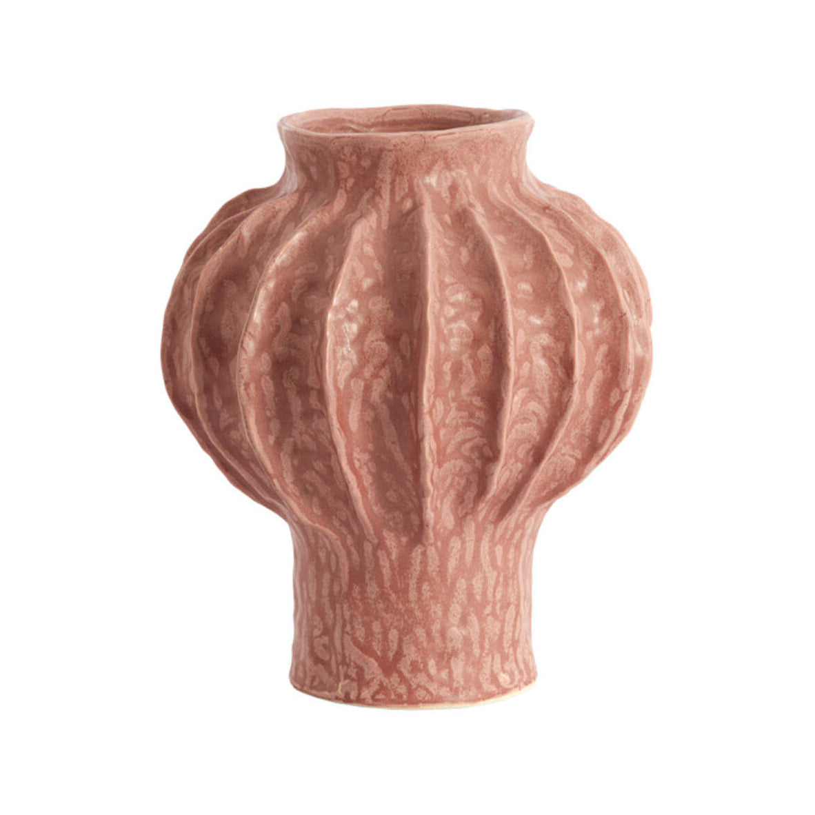 Hakone Coral/Red Ceramic Vase