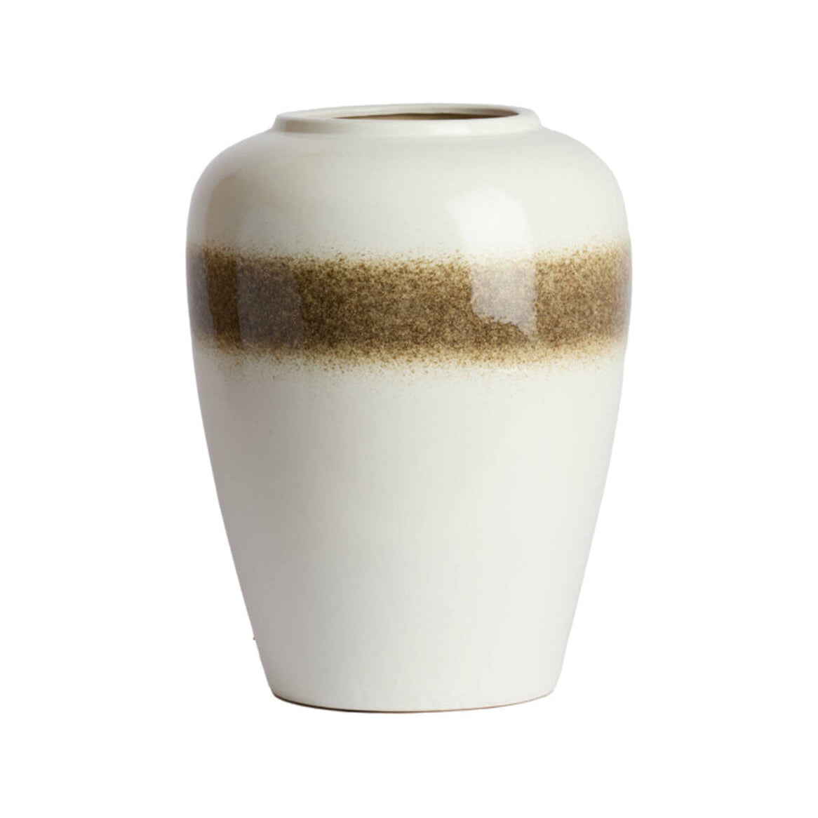 Valeria Cream & Brown Ceramic Vase 52cm