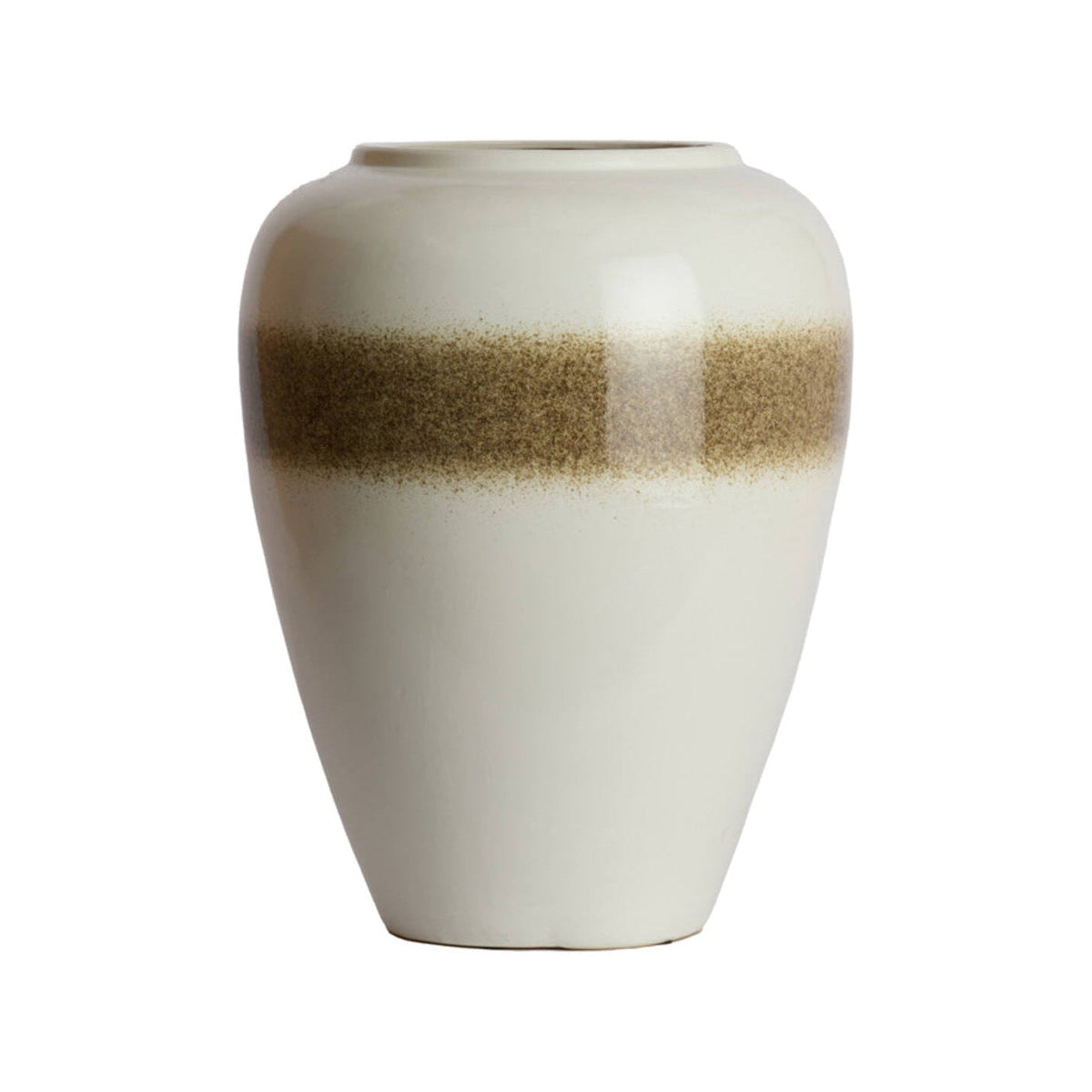 Valeria Cream & Brown Ceramic Vase 64cm