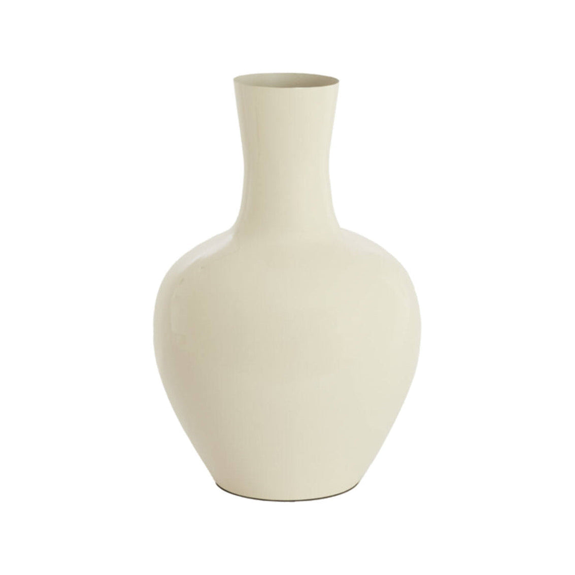 Nana Gloss Cream Metal Vase 50cm