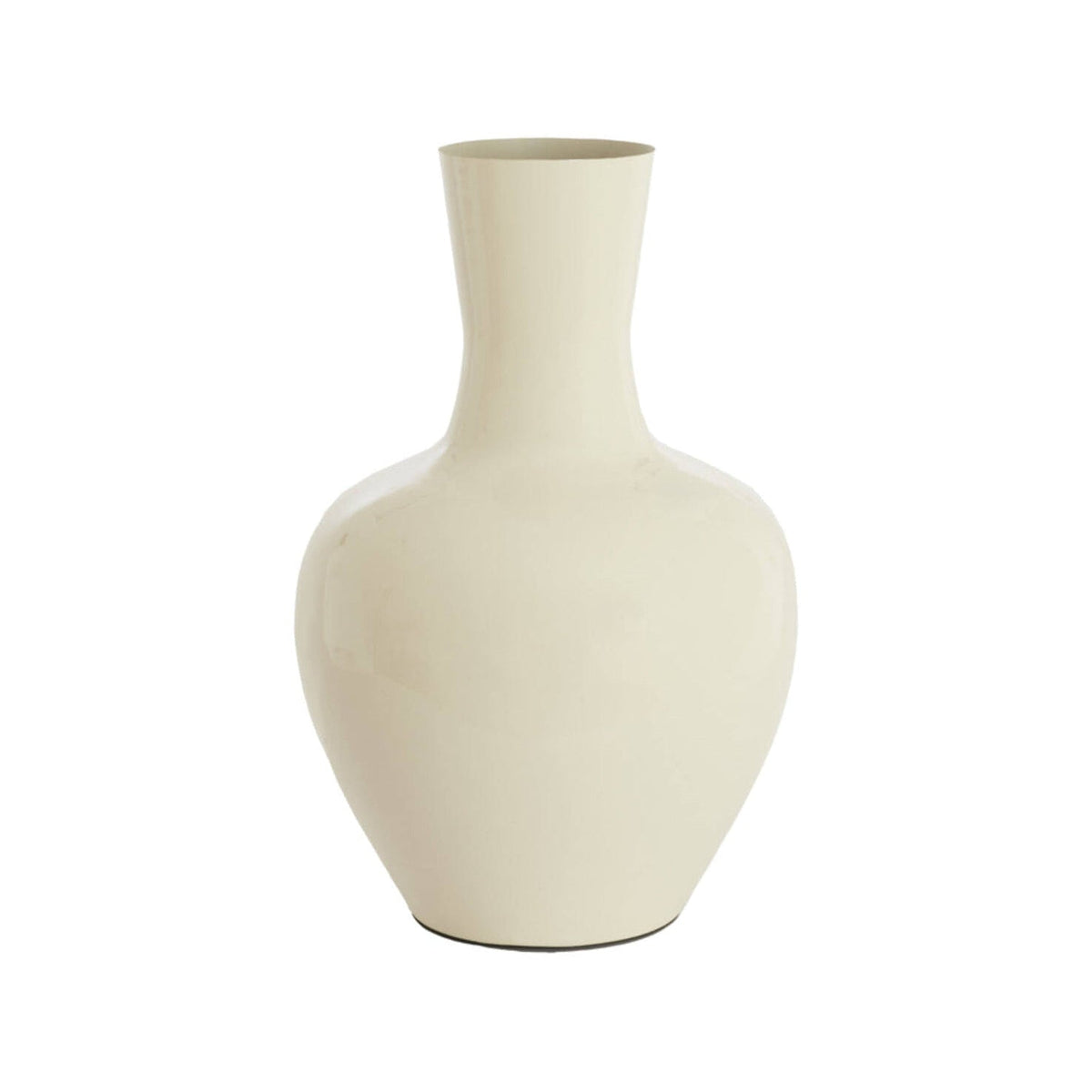Nana Gloss Cream Metal Vase 69cm