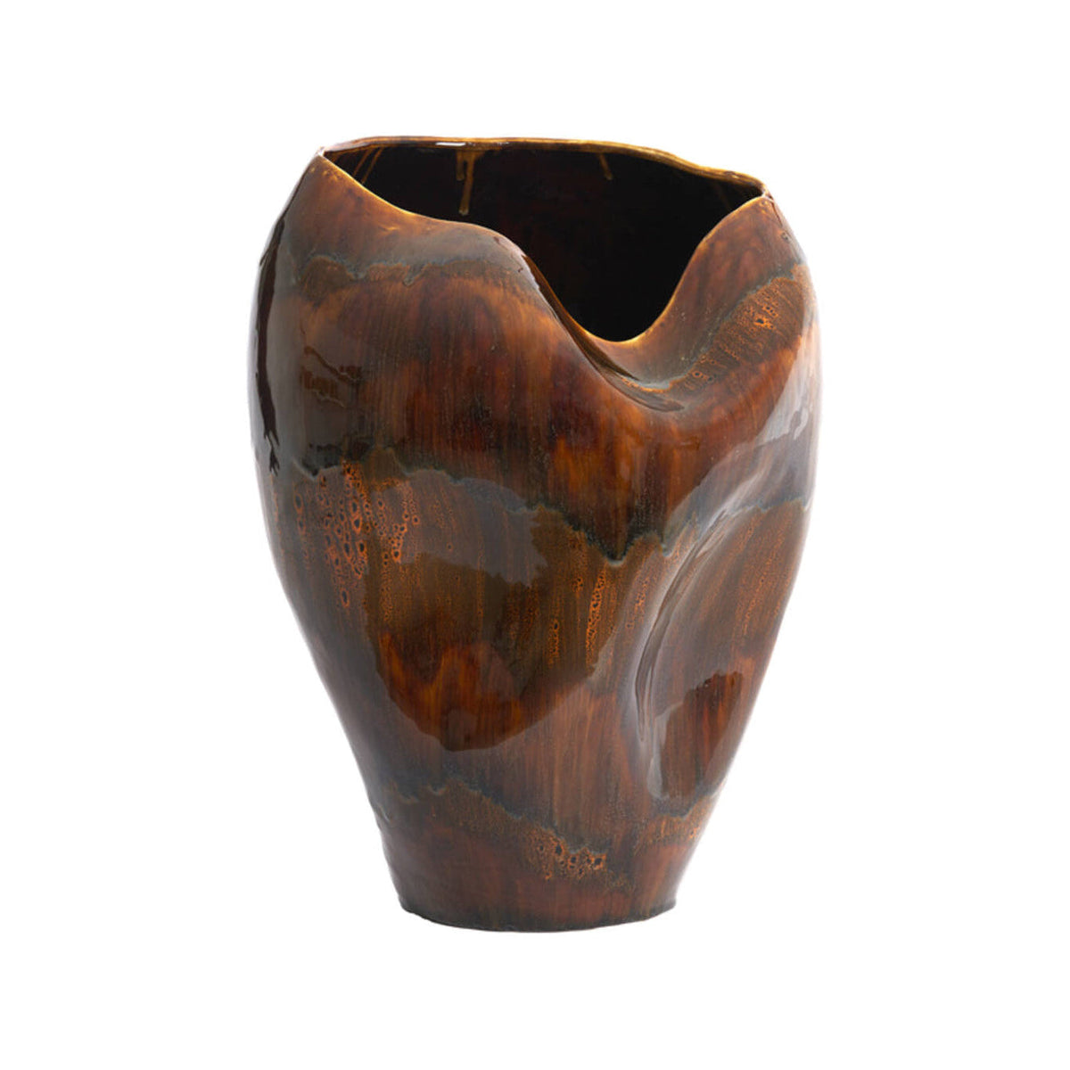 Azura Dark Brown Ceramic Vase 53cm