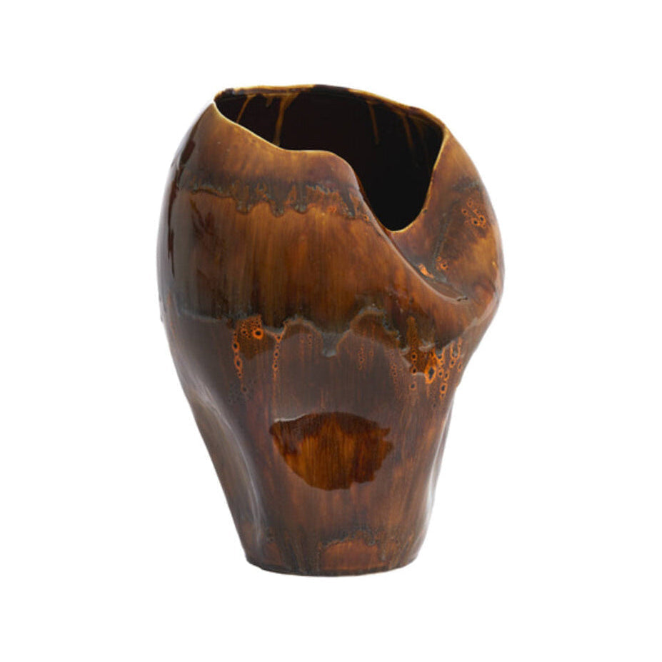 Azura Dark Brown Ceramic Vase 35cm