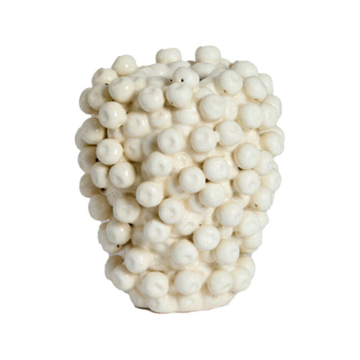 Berries Cream Ceramic Vase 17.5cm