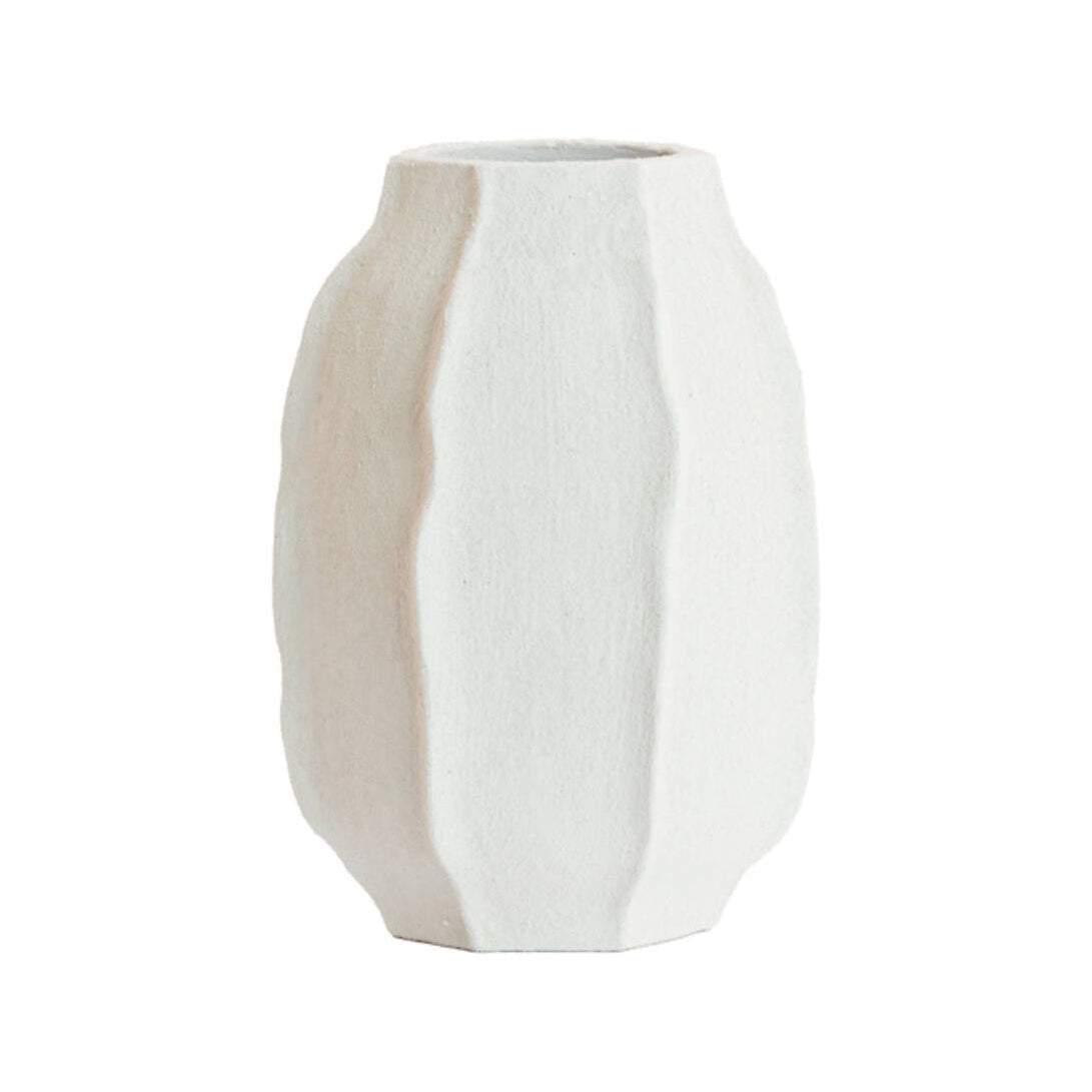 Saphira Matt White Vase 42cm