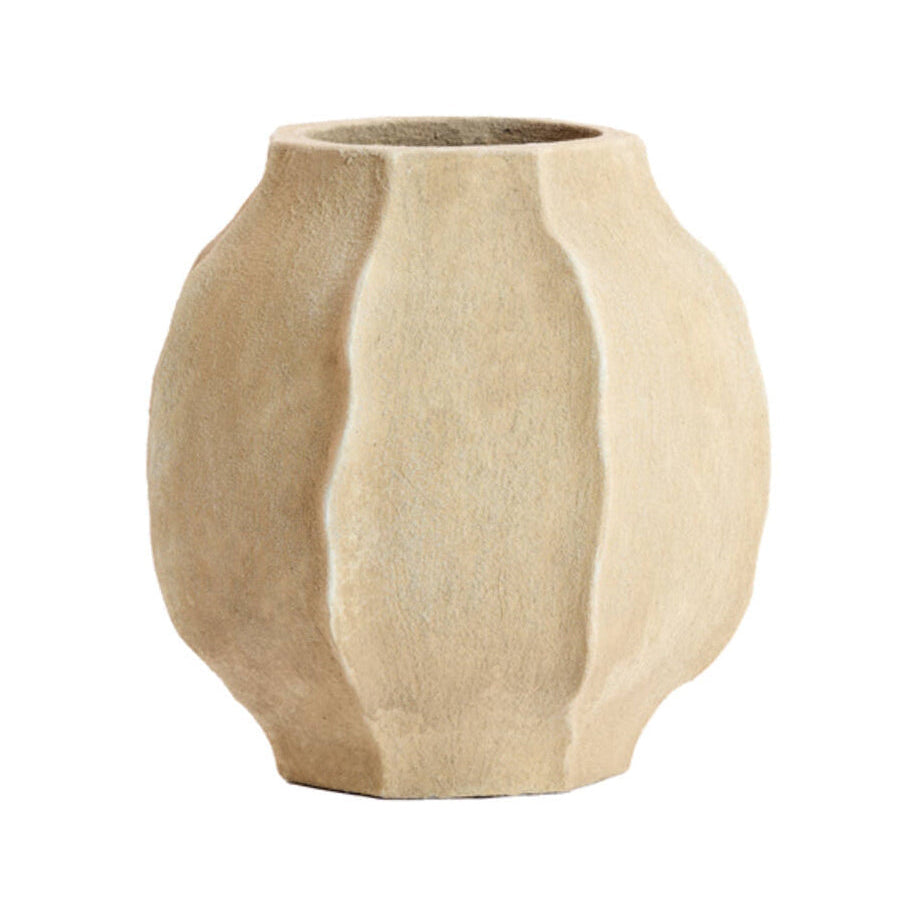 Saphira Matt Sand Vase 35cm