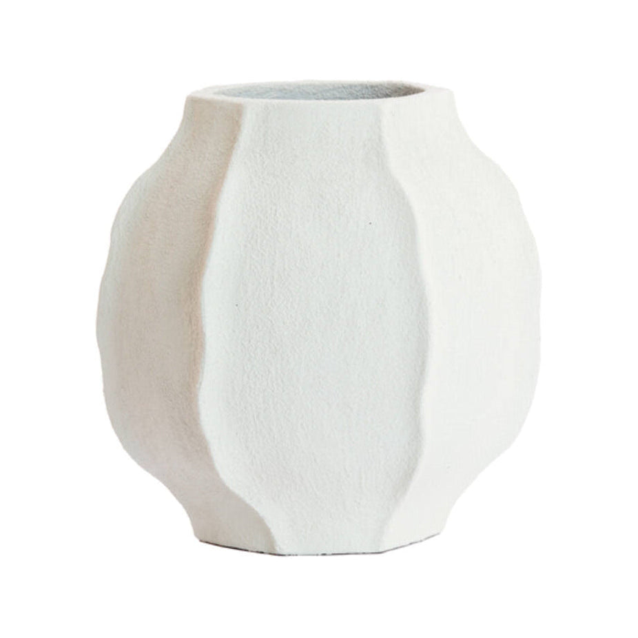 Saphira Matt White Vase 35cm