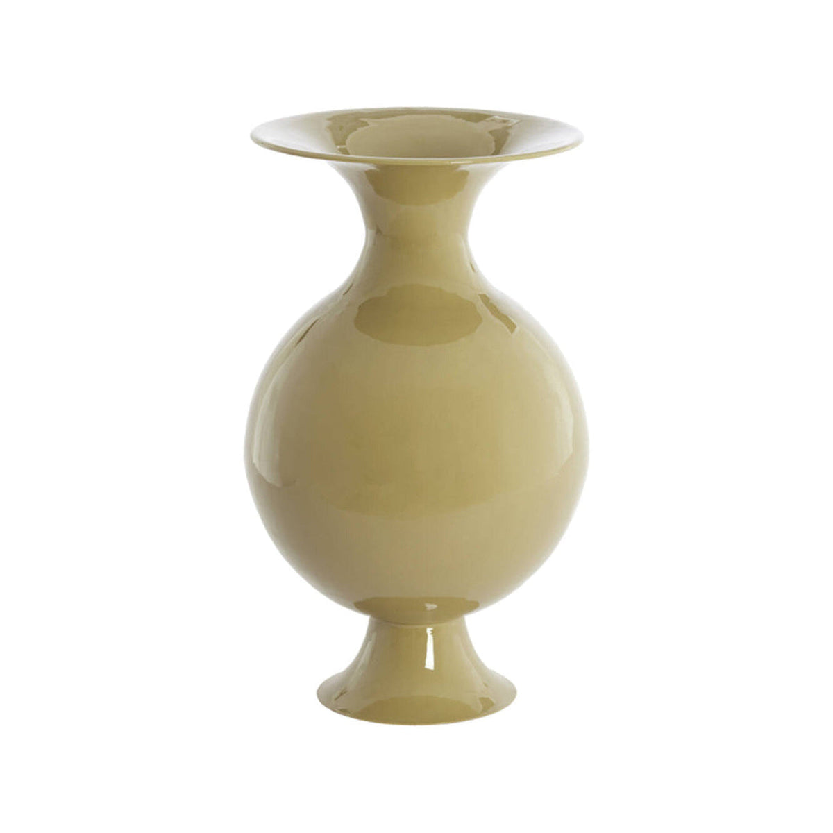 Bolulla Gloss Olive Green Metal Vase 45cm