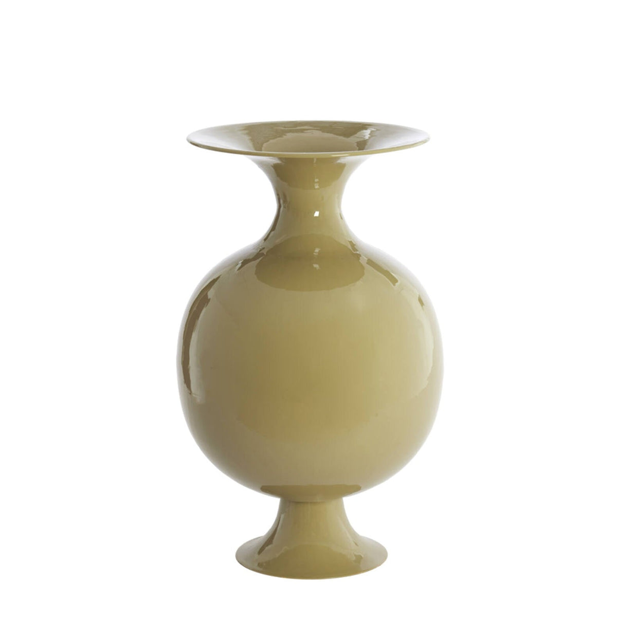 Bolulla Gloss Olive Green Metal Vase 71cm