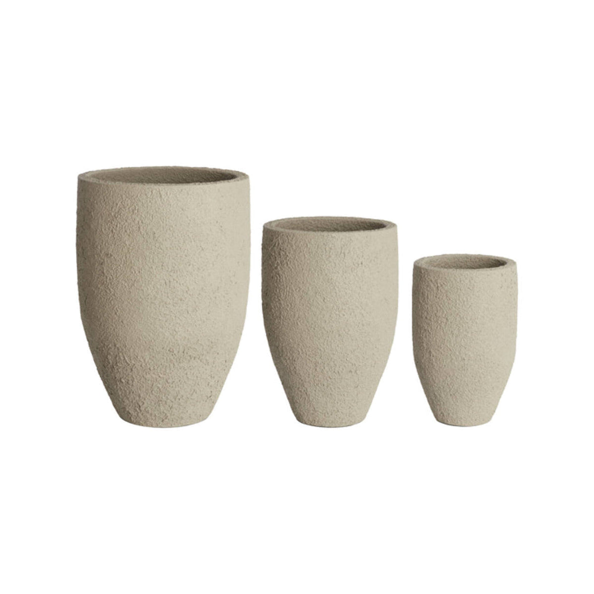 Sirolo Set of 3 Sand Metal Decorative Planters