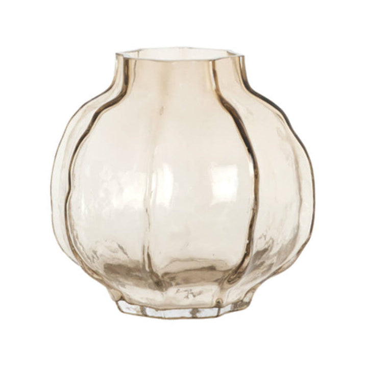 Tejeda Clear Light Brown Glass Vase 26cm