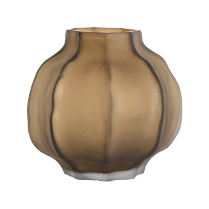 Tejeda Matt Dark Brown Glass Vase 26cm