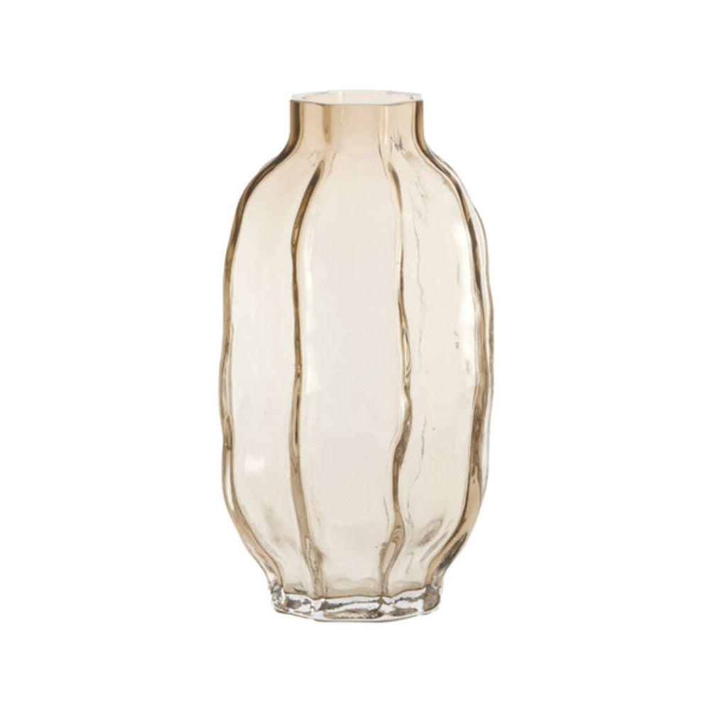 Tejeda Clear Light Brown Glass Vase 38cm