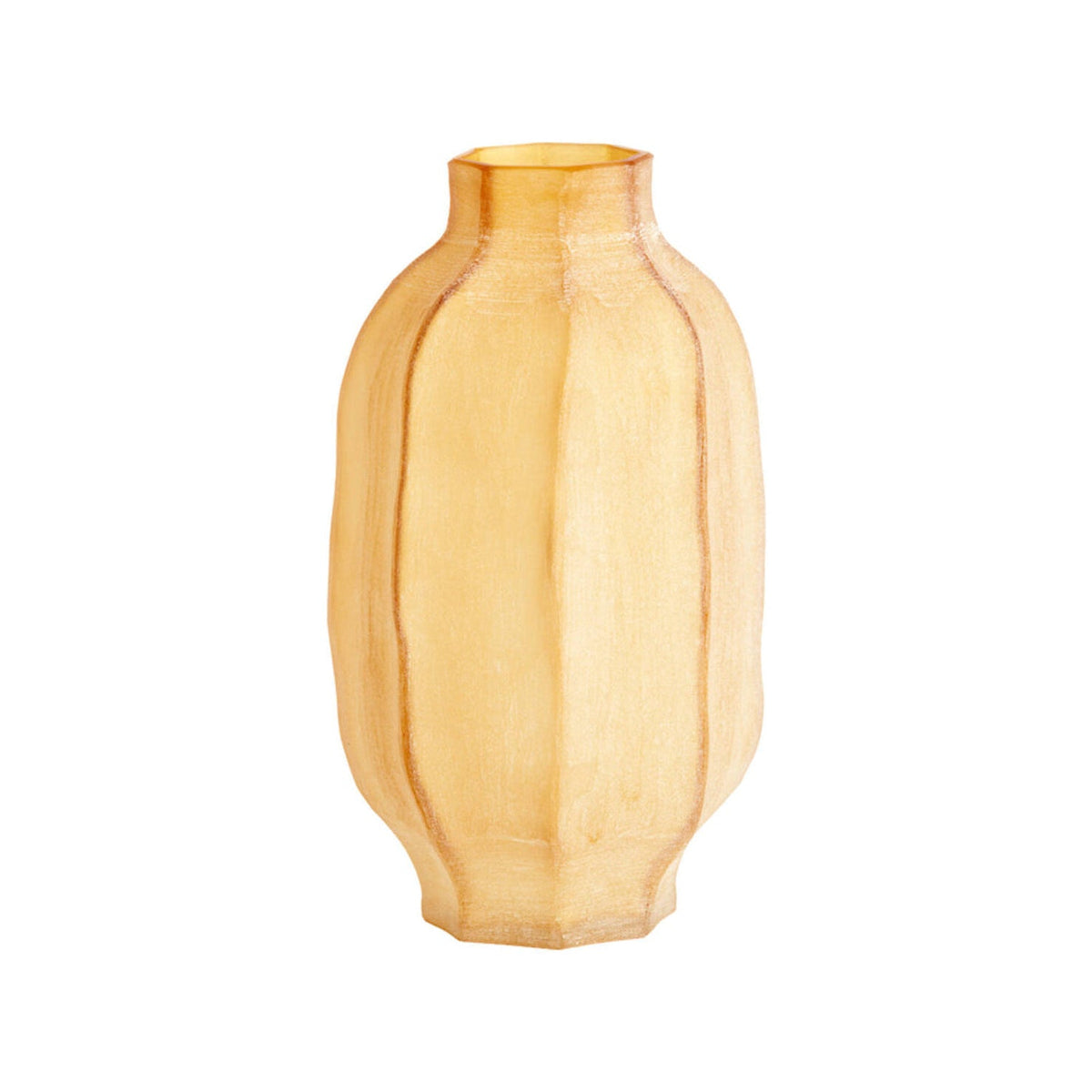 Tejeda Matt Amber Glass Vase 38cm