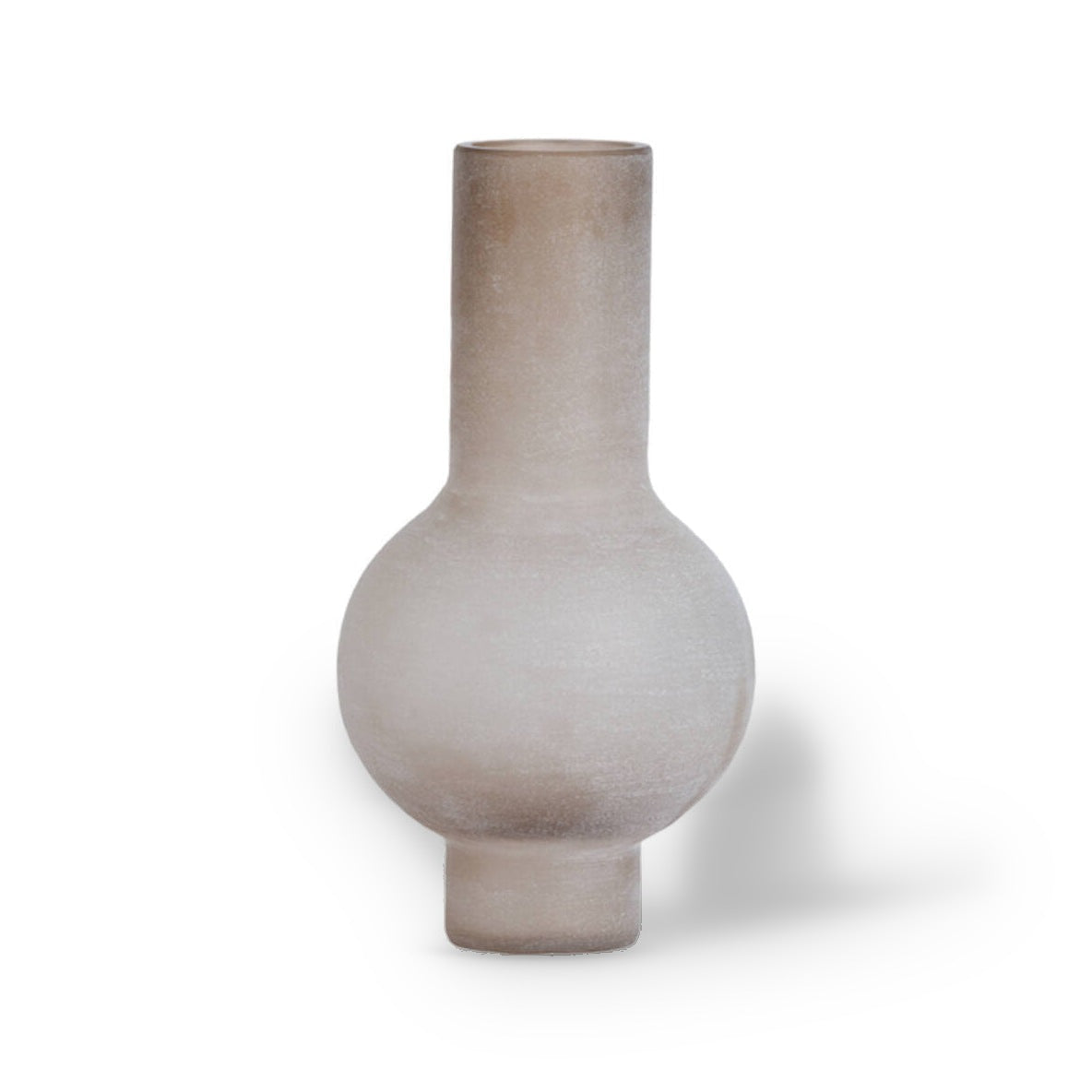 Lazaro Matt Light Brown Glass Vase 48.5cm