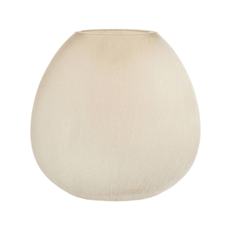 Santino Matt Light Brown Glass Vase 33.5cm