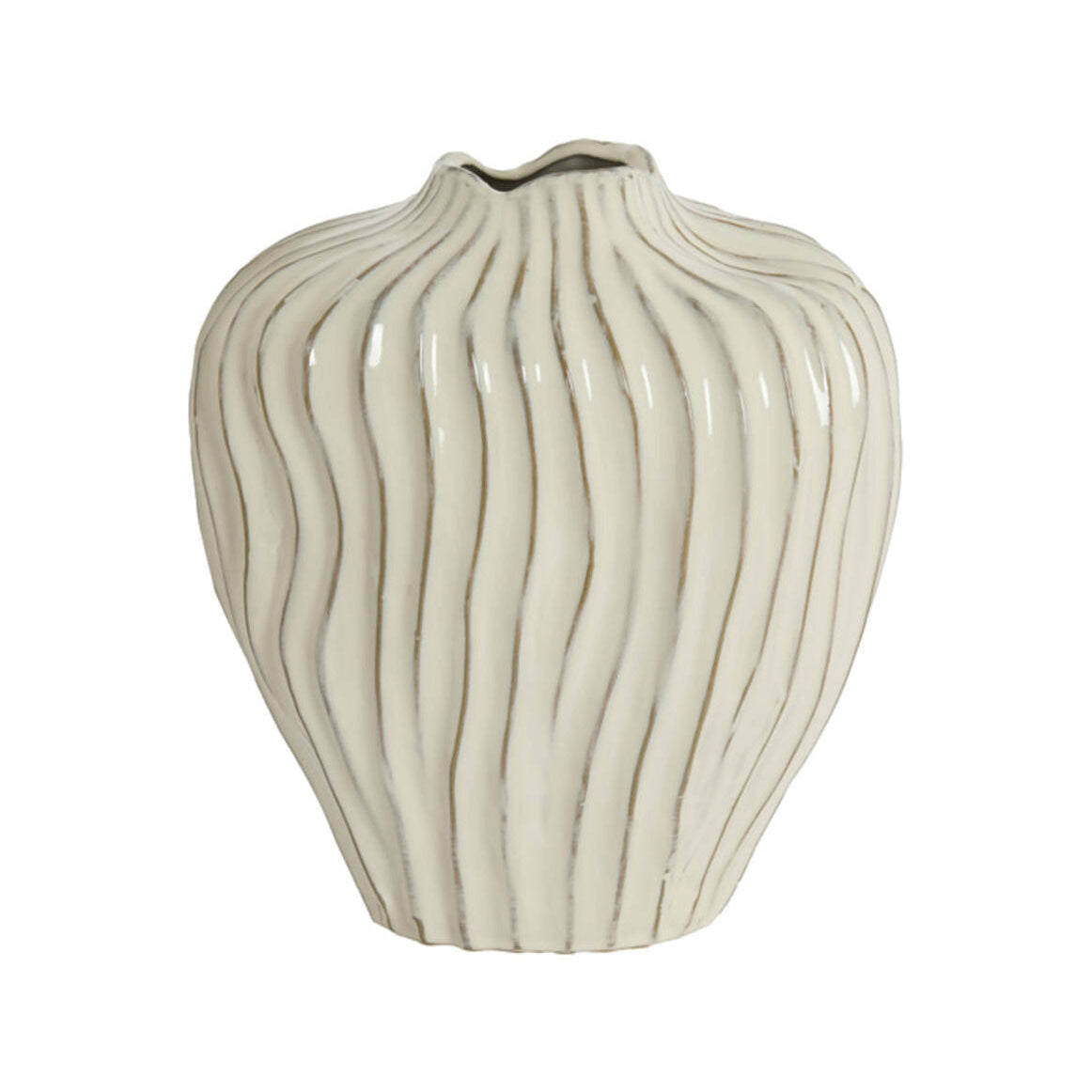Vechhia Cream Ceramic Vase 35cm