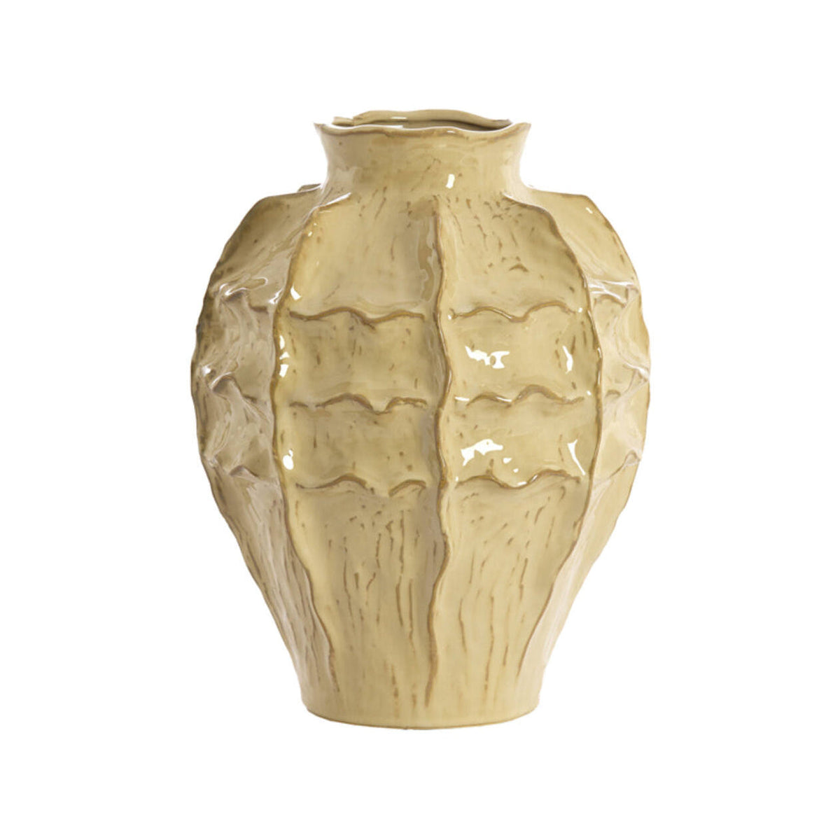Loseto Light Brown Ceramic Vase 35cm