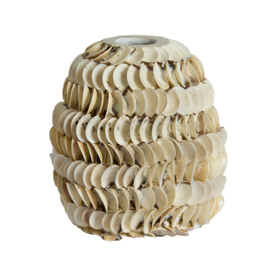 Sarria Bamboo & Cream Shell Vase 21cm
