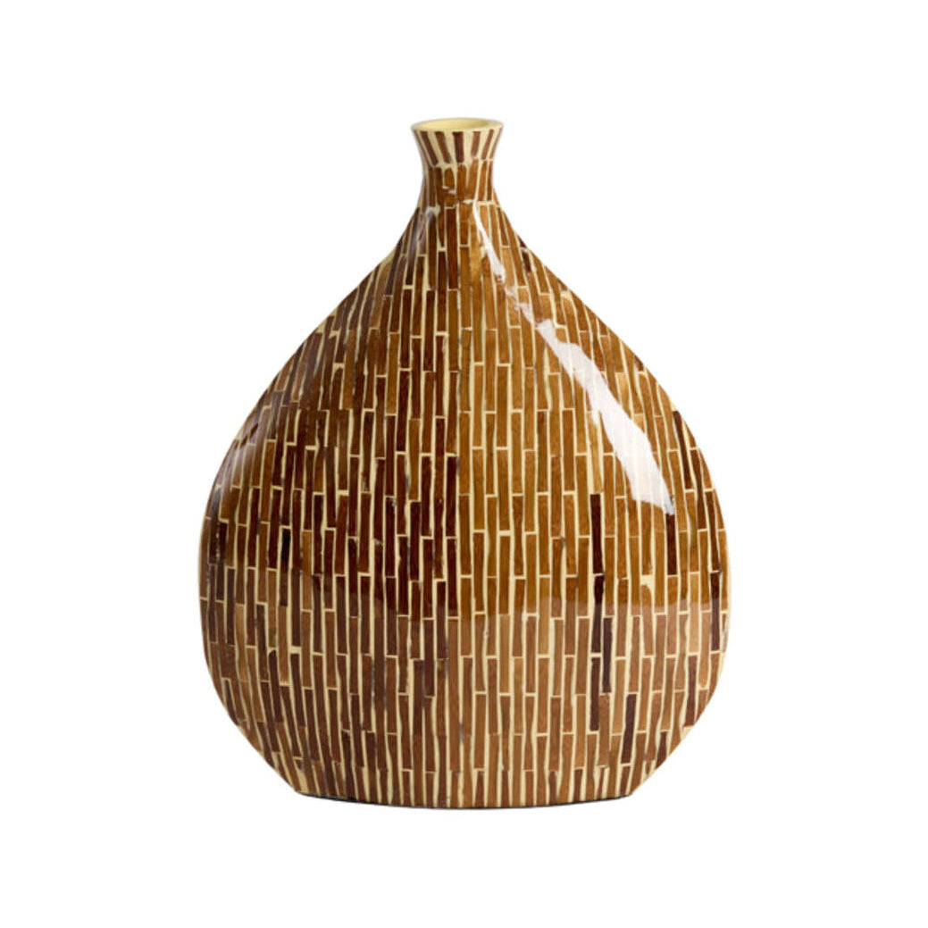 Lorca Brown Bamboo Woven Vase 32cm