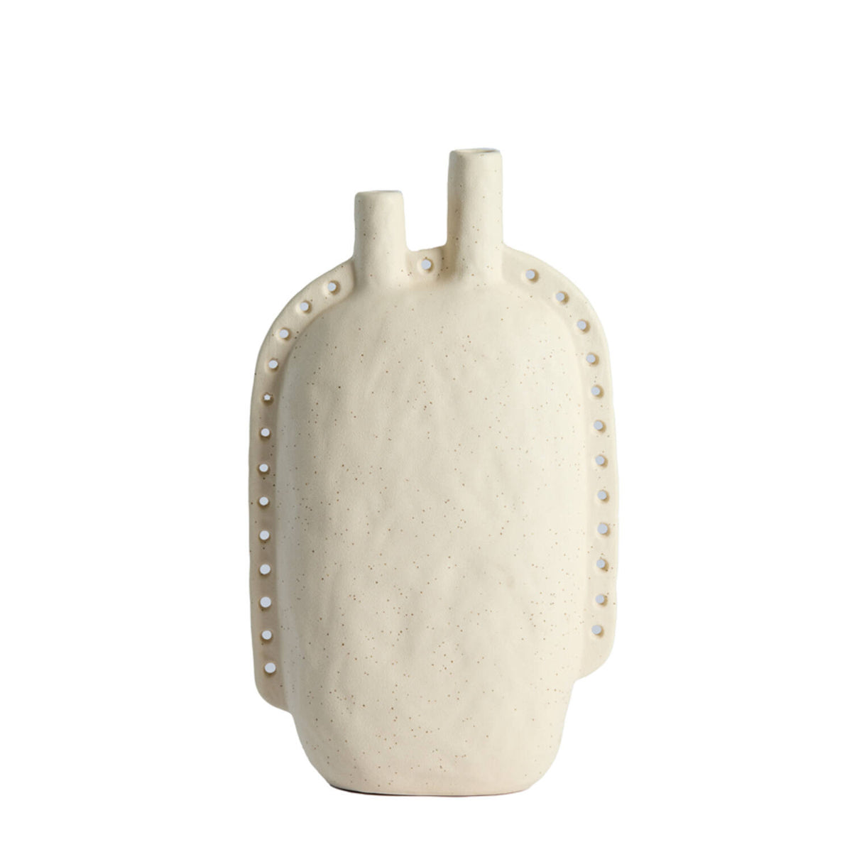 Varazza Matt Beige Ceramic Vase 38cm