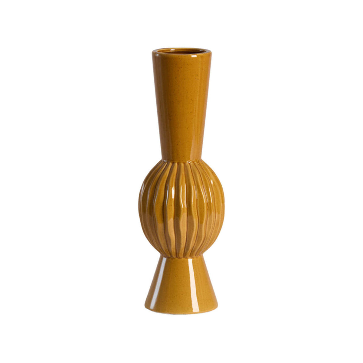 Suzzara Cognac Ceramic Vase 40.5cm