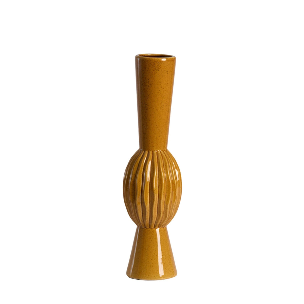Suzzara Cognac Ceramic Vase 51cm