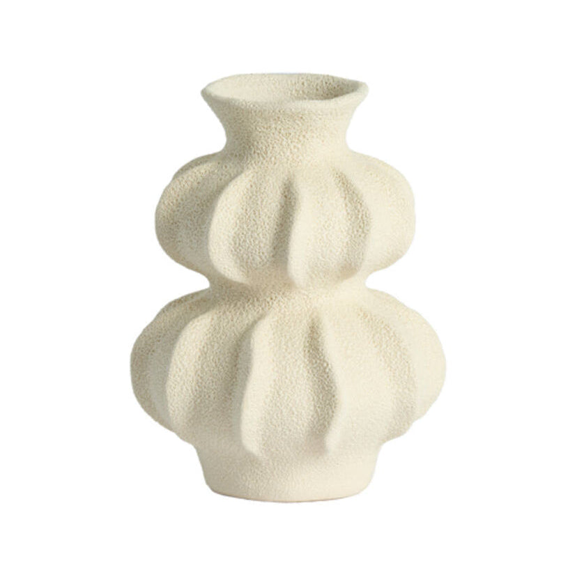 Spotorno Matt Cream Ceramic Vase 24.5cm