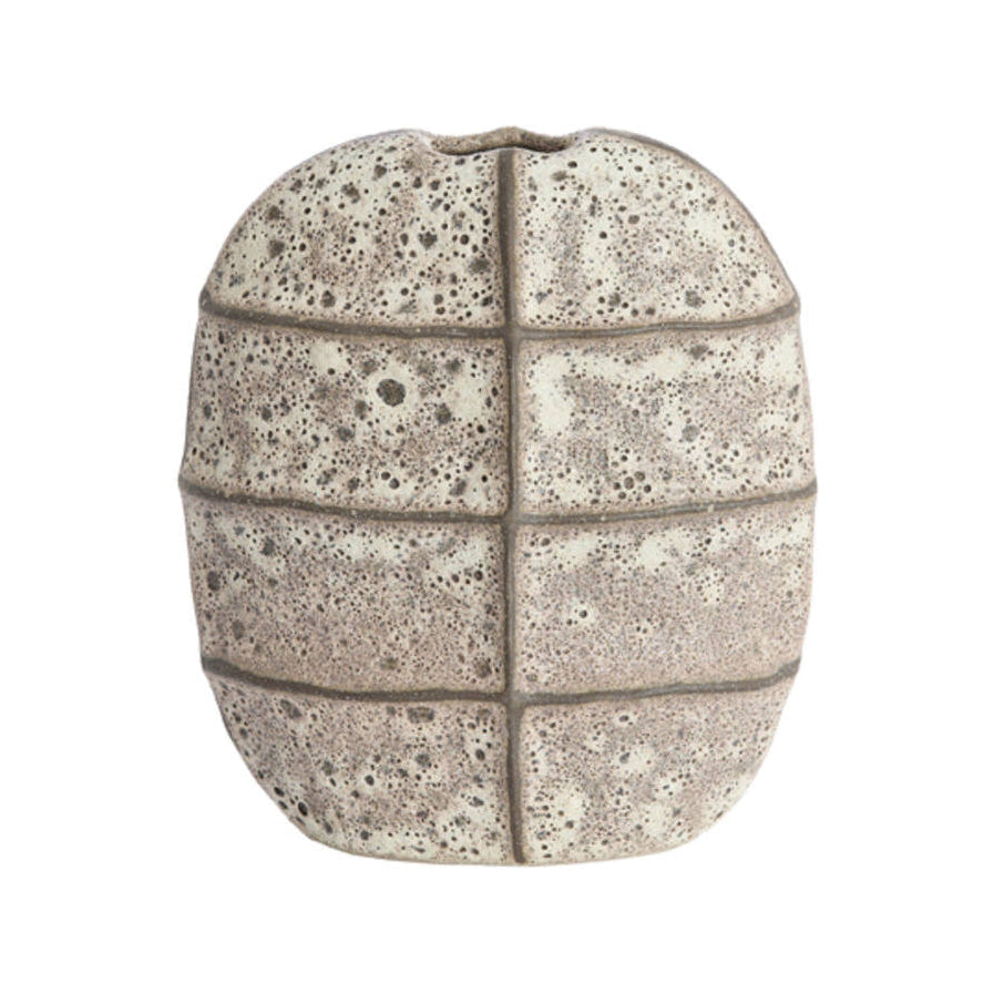 Mantu Matt Dark Brown & Cream Ceramic Vase 28cm