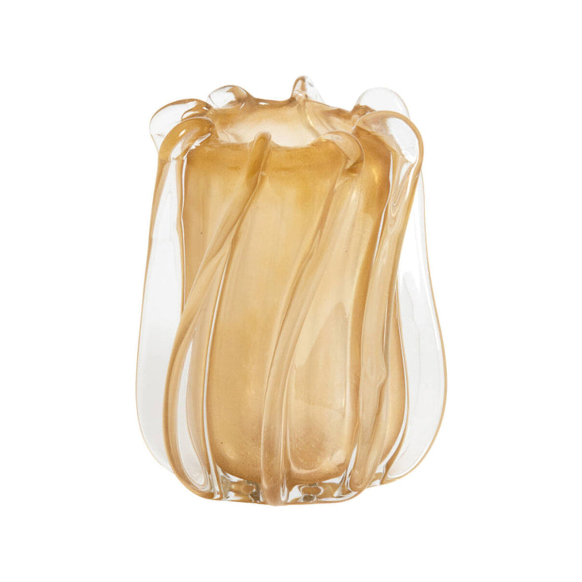 Mirola Milky Beige Glass Vase 23cm