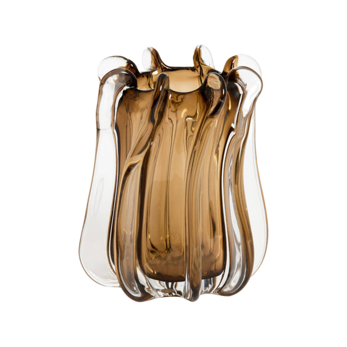Mirola Brown Glass Vase 23cm