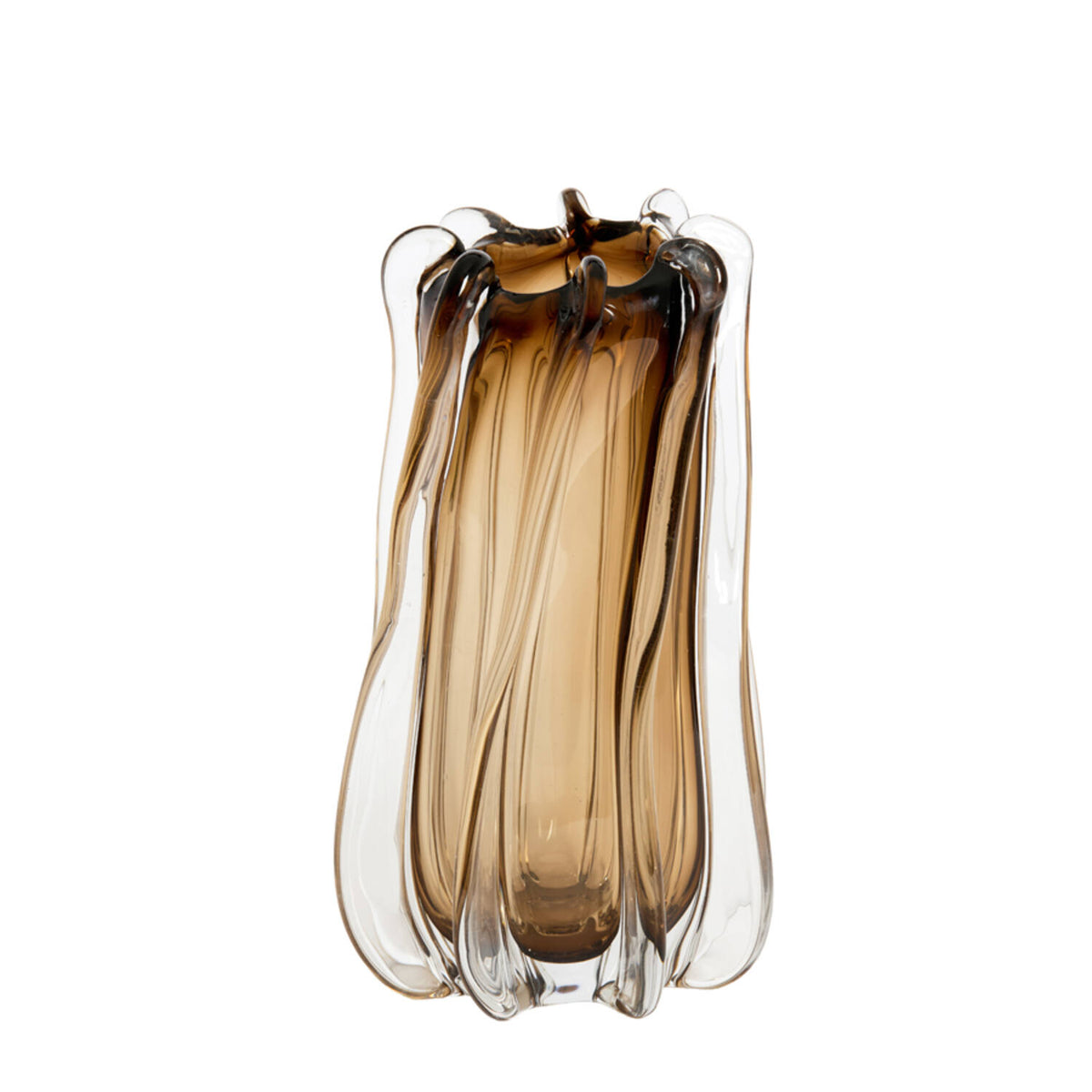 Mirola Brown Glass Vase 31cm