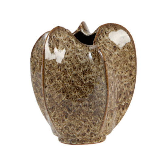 Topita Cream/Brown Ceramic Vase 25cm