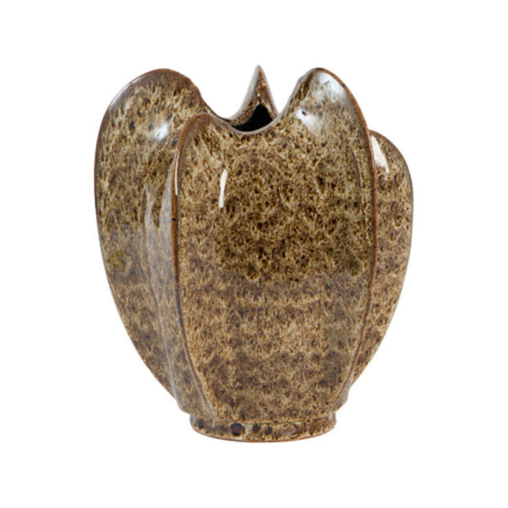 Topita Cream/Brown Ceramic Vase 34cm