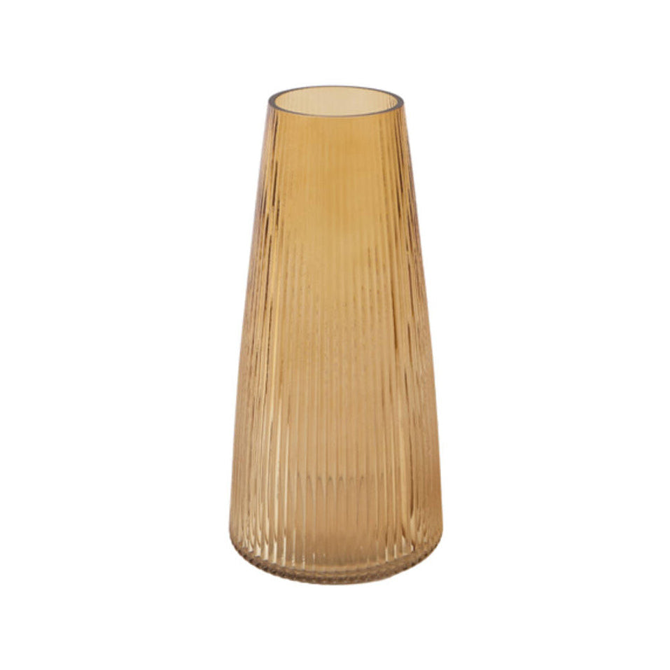 Farenzo Amber Glass Vase 29.5cm