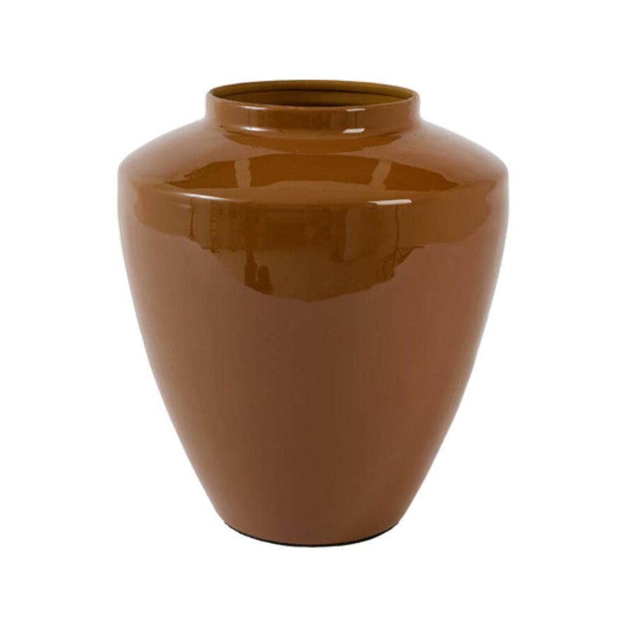 Calzo Gloss Caramel Metal Vase 29cm