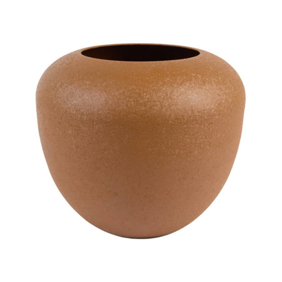 Milzo Matt Caramel Metal Decorative Planter 35cm