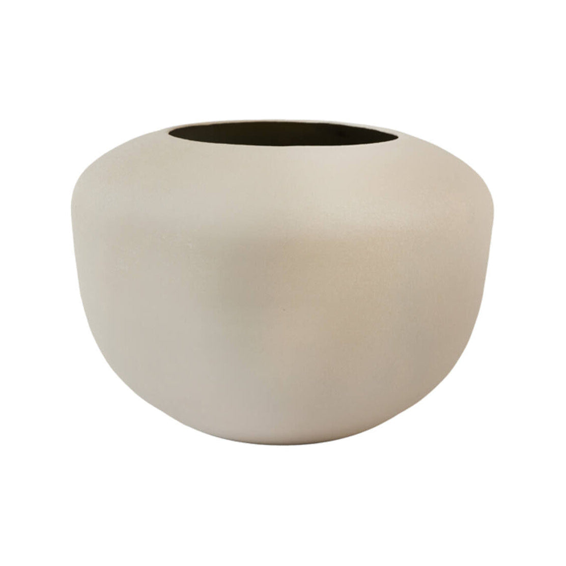 Milzo Matt Light Grey Metal Decorative Planter 38cm