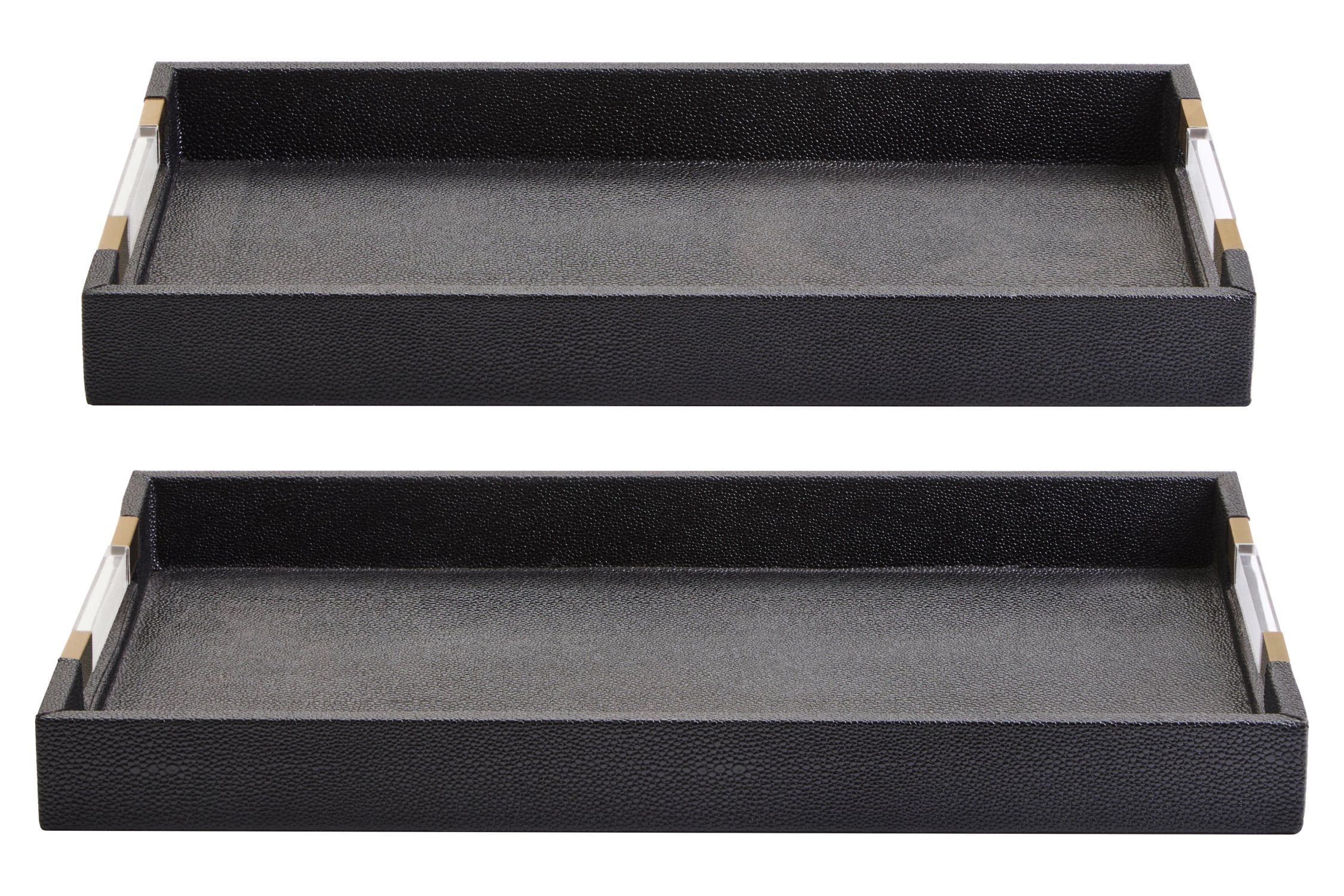Set of 2 Belgravia Black Trays