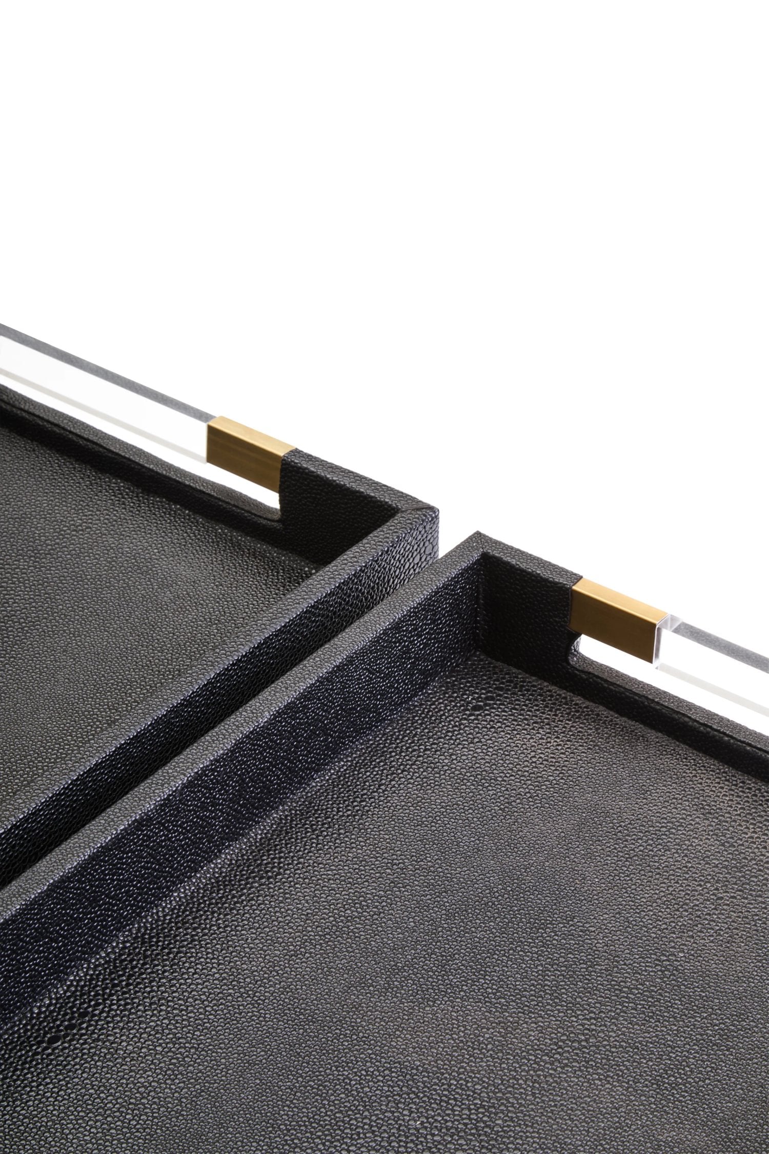 Set of 2 Belgravia Black Trays